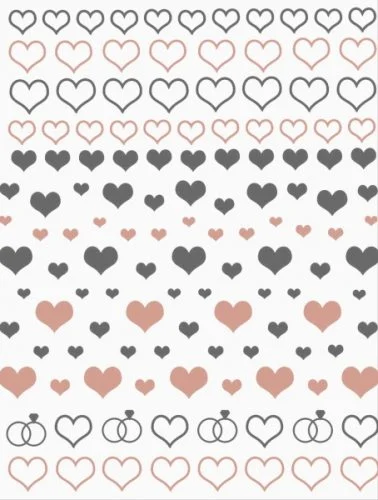 Nagelsticker - Aufkleber selbstklebend - Nail Sticker - rosegold schwarz Herzen